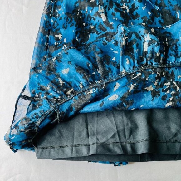 Converse One Star Blue Mini Dress Size M Ruffle Hem Tie Waist Sleeveless - Picture 8 of 11